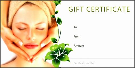 Spa Day T Certificate Template Professional Sample Template Collection