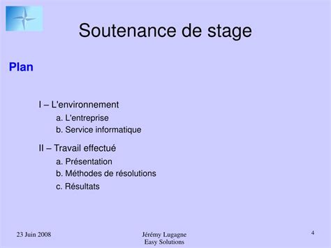 Example Soutenance De Stage