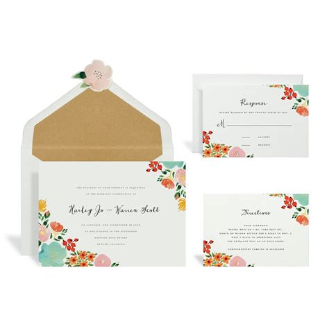 Shop For The Floral Multicolored Wedding Invitation Kit By Celebrate It