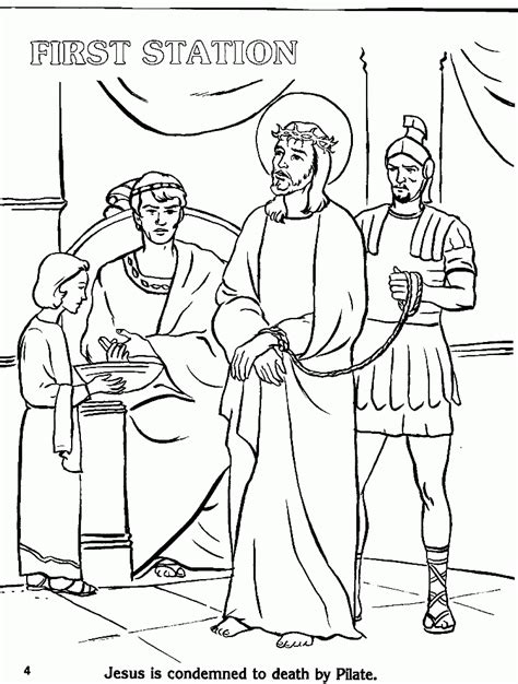 Catholic Coloring Page Stations Of The Cross 11 Free Printable