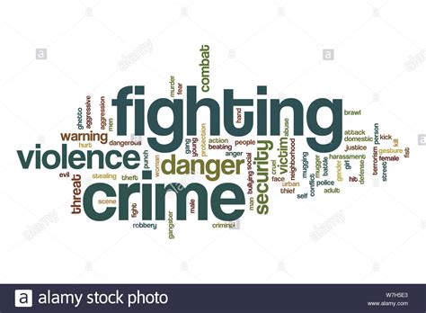 Fighting Crime Word Cloud Concept Stock Photo Alamy