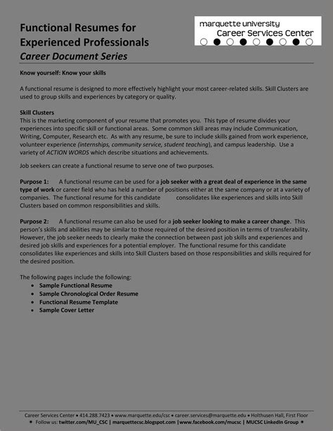 Example Combination Chronological Functional Resume Resume Example