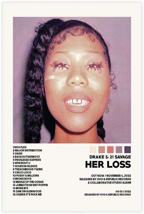 Her Loss Poster Album Cover Poster Canvas Poster Wall Art