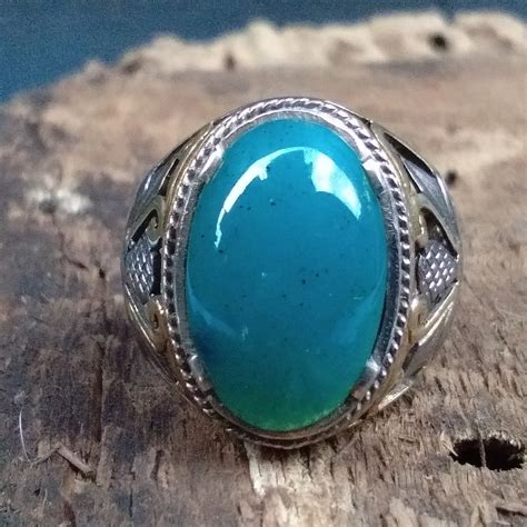 Nice Blue Gem Silica Chrysocolla In Chalcedony Set On Silver Etsy