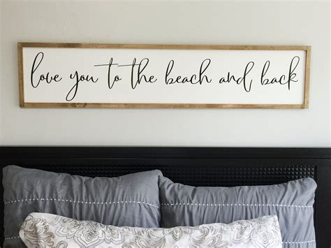 Large Romantic Farmhouse Beach Sign Love You To The Beach And Back