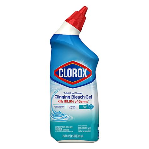 Clorox Clinging Bleach Gel Ocean Mist Toilet Bowl Cleaner 24 Fl Oz