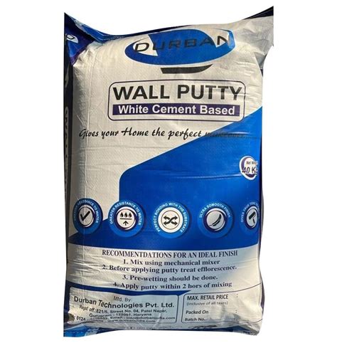 Durban White Cement Wall Putty 20 Kg And 40 Kg At Rs 560bag In Gurgaon