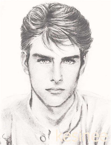 ภาพดรออิ้ง My Drawing Tom Cruise Male Face Drawing Guy Drawing