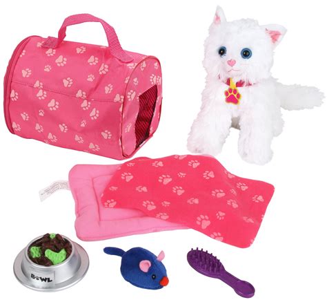 Click N Play 8 Piece Doll Kitten Set And Accessories Perfect For 18
