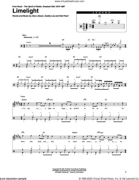 Limelight Sheet Music For Drums Pdf