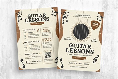 Guitar Lessons Flyer Template Psd Ai Vector Brandpacks