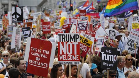 Trump In Britain London Demonstrators Come Out In Force Against Us President
