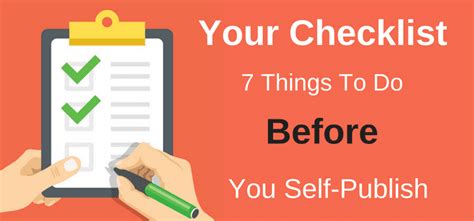 7 Point Checklist To Do Before You Self Publish A Book Self