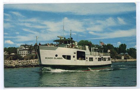Beaver Island Car Ferry Boat Ship Charlevoix Michigan Postcard Great