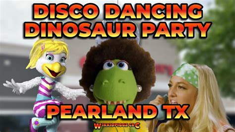 Chuck E Cheese Disco Dancing Dinosaur Party Pearland Tx Youtube