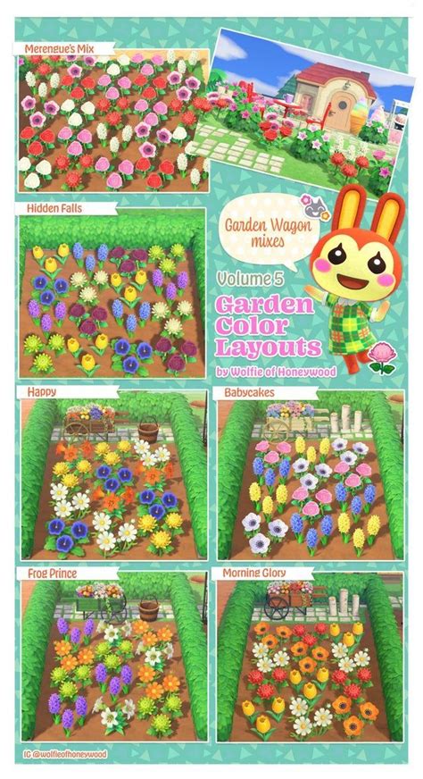 Volume 5 Garden Color Layouts Animalcrossing Animal Crossing