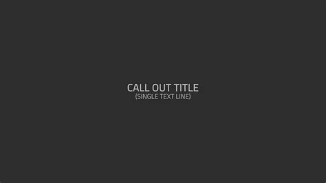 Call Out Title Single Text Line Motion Graphics Template 11776615
