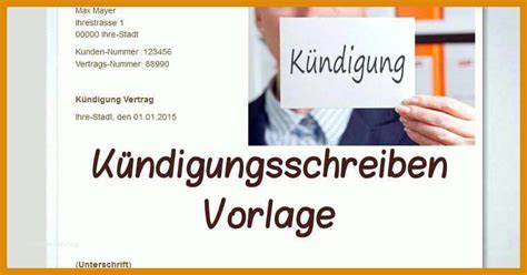 Überraschen Kündigungsschreiben Vorlage Download 135487 Muster And Vorlagen Kostenlos Herunterladen