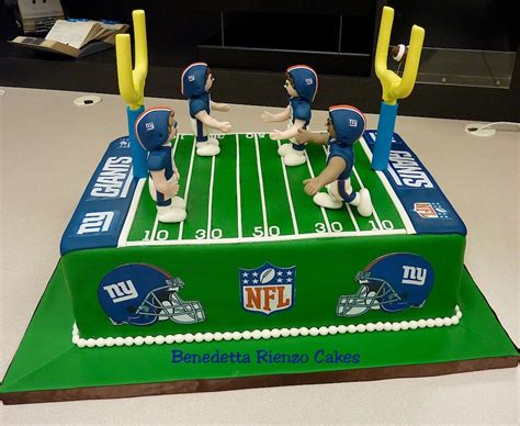 An american football cake makes for other popular sports cake ideas. NY Giants Football Field Cake! Go Big Blue! - Football ...