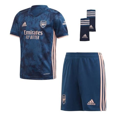 Arsenal London Third Little Boys Football Kit 2020 21