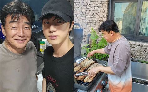 bts s jin spends quality time with celebrity chef baek jong won as they enjoy delicious foods