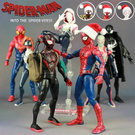 Marvel 2018 Spiderman Into The Spider Verse Cartoon Movie 6 Action