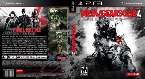 Metal Gear Solid 4 Guns Of The Patriots Playstation 3 Box Art Cover