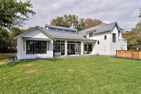 Modern Farmhouse Exterior Farmhouse With Vertical Metal Roof Black And