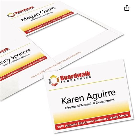 Avery Name Badge Insert Refills 3 X 4 White Laserinkjet 300