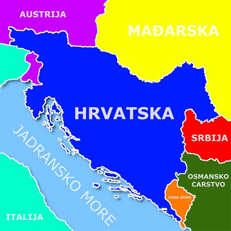 Borders Of Independent State Of Croatia After Gaining Its Independence