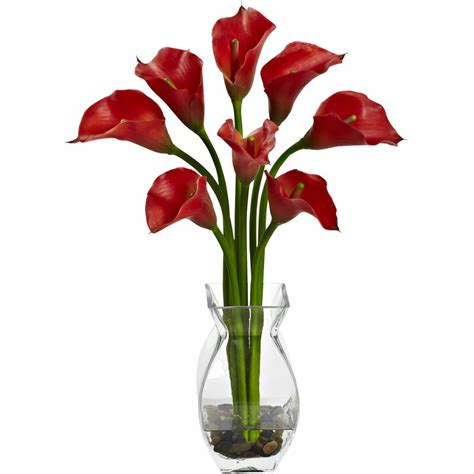 Primrue Classic Calla Lilies Floral Arrangement In Vase Wayfair