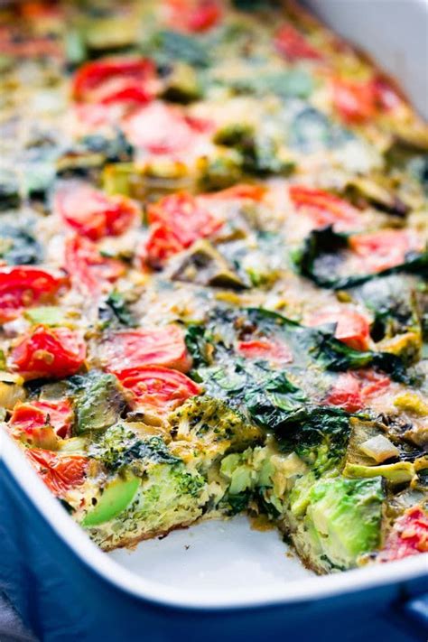 Whole30 Breakfast Casserole Vegetarian Paleo One Clever Chef