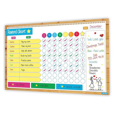 2018 Magnetic Reward And Chore Chart Flexible Dry Erase