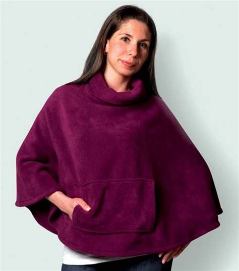 Fleece Poncho At Fleece Poncho Poncho Pattern Sewing How
