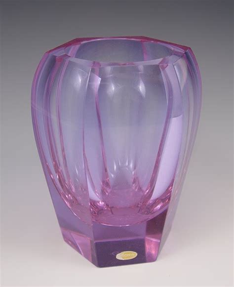 213 Moser Glass Vase Lot 213