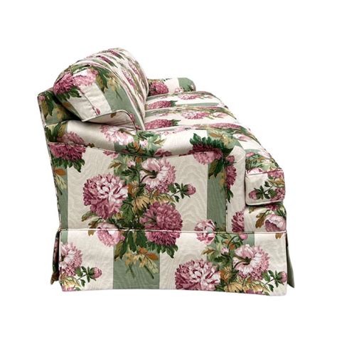 Vintage Custom Floral And Stripes Chintz Sofa Chairish