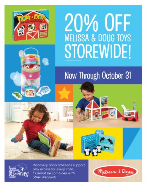 20 Off All Melissa And Doug Toys At The Discovery Shop In October
