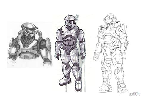 Halo 4 Master Chief Armor Drawing