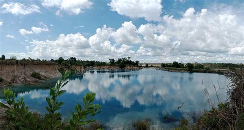 Blue Lake From Singkawang West Kalimantan Indonesia Stock Image