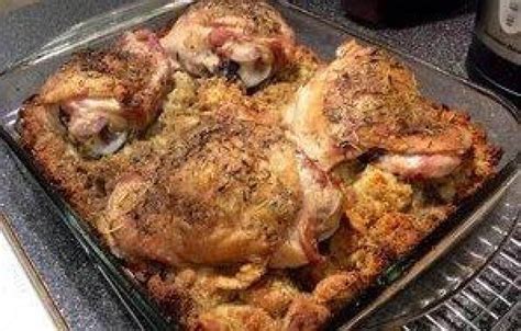 roasted turkey thighs and stuffing recipe just a pinch recipes