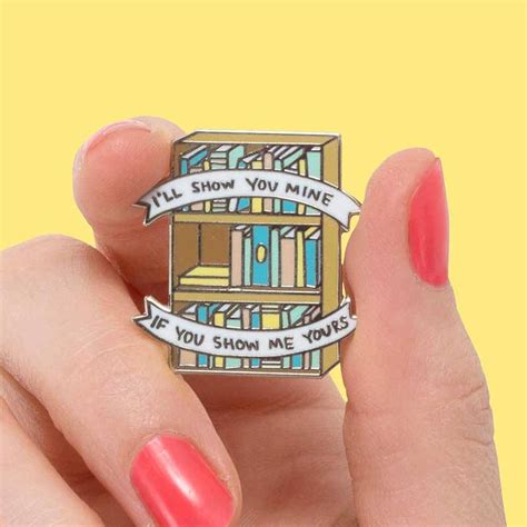 Ill Show You Mine If You Show Me Yours Bookcase Enamel Etsy
