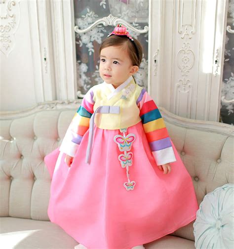 Hanbok Dress Girls Baby Korea Traditional Clothing 1 8 Ages Etsy