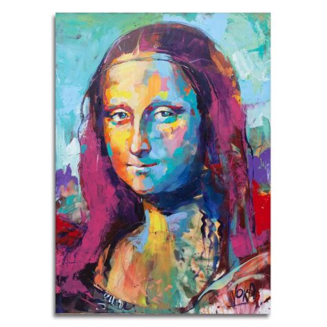 Modern Abstract Canvas Mona Lisa Pop Art Wall Pictures For Living Room