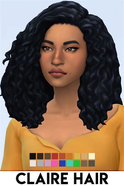 Sims 4 Big Wavy Hair Maxis Match Bxelens