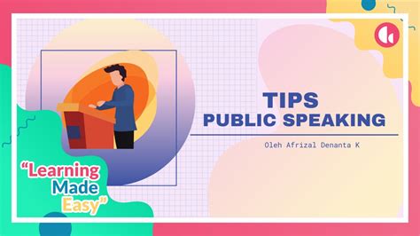 Tips Public Speaking Video Animasi Pembelajaran Youtube