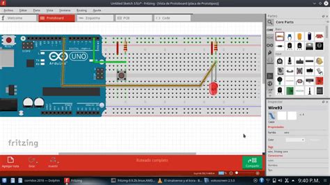 Crear Un Circuito De Arduino Usando Fritzing Dospulsadores Un Led