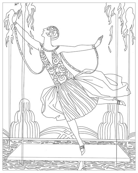 Adult Coloring Page Dancer Printable Adult Coloring Page That Will