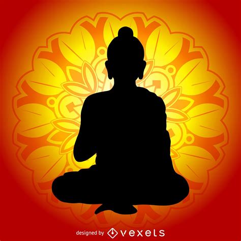 Descarga Vector De Ilustración De Buda Con Mandala
