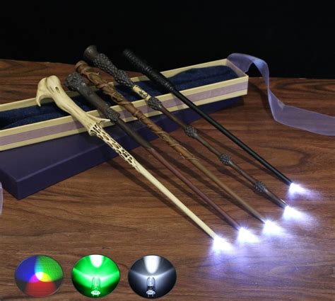 harry potter glowing magic wand with ollivanders wand box 3 colors light up magic wizard wand