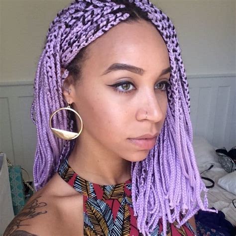 25 Hottest Purple Box Braids Youll See In 2023